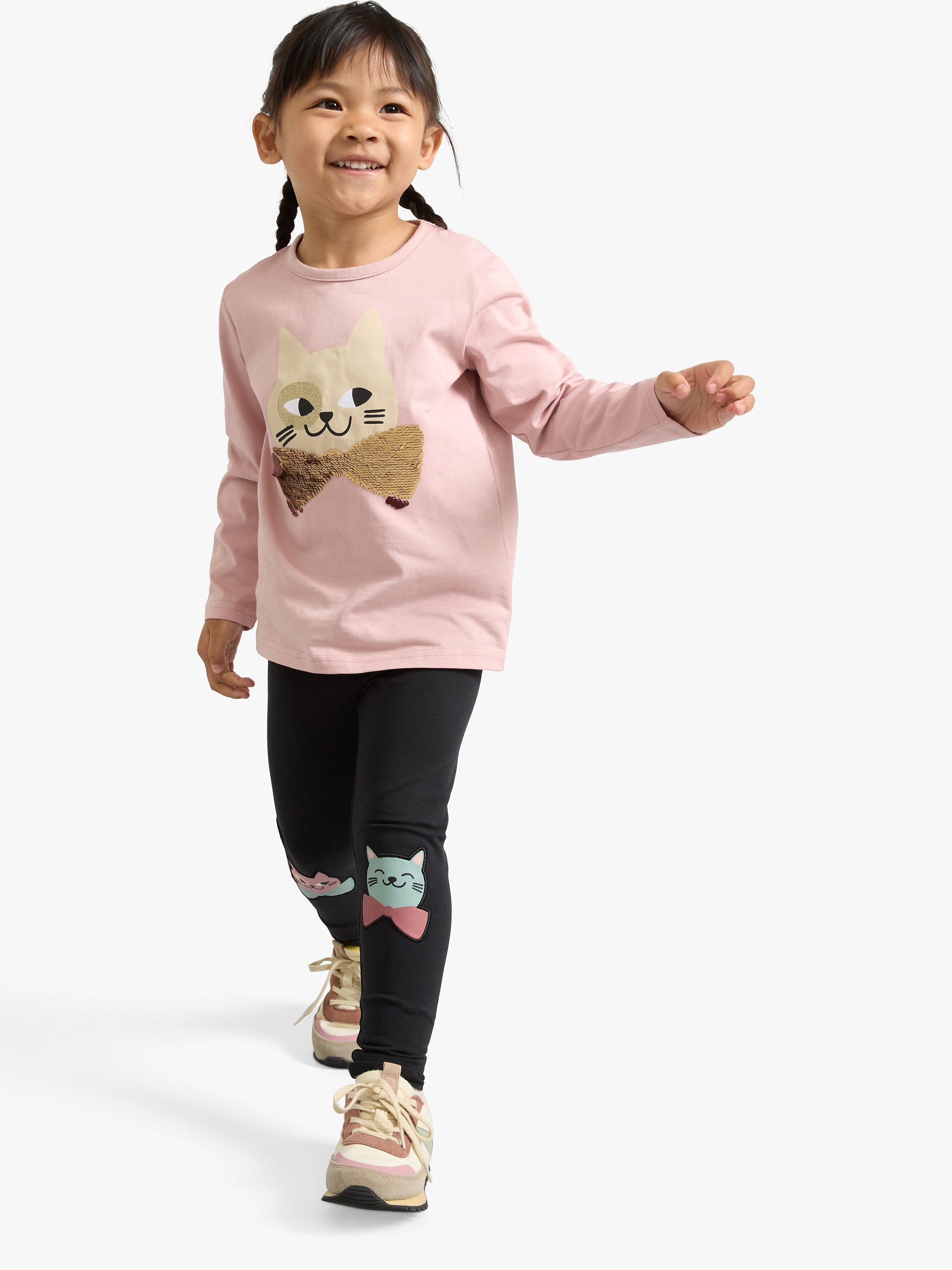Product image 1 of 6, which shows Lindex Kids 'Soft Cotton Leggings, Off Black, 18-24 months