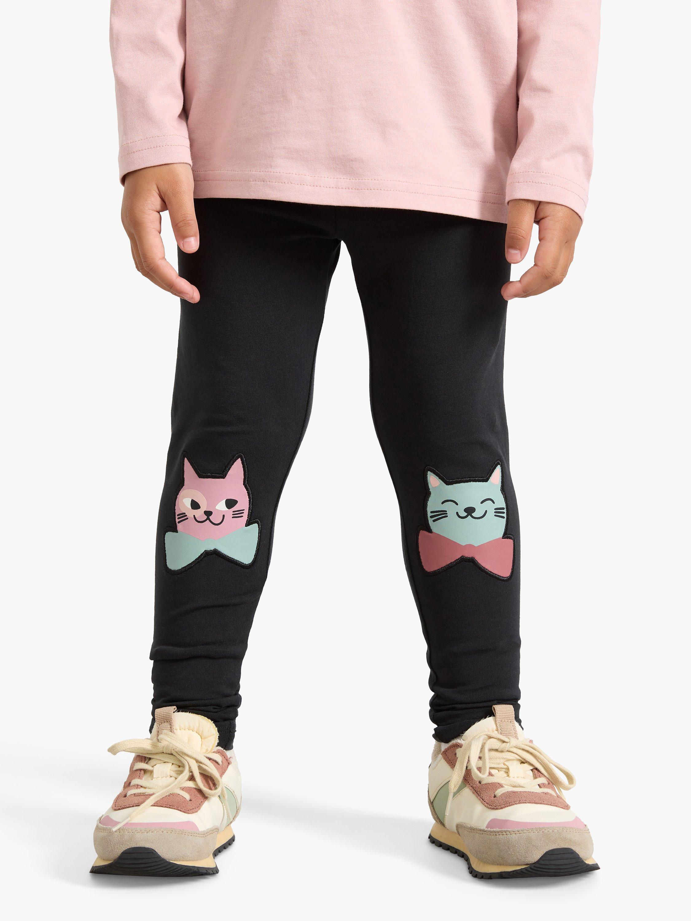 Product image 3 of 6, which shows Lindex Kids 'Soft Cotton Leggings, Off Black, 18-24 months
