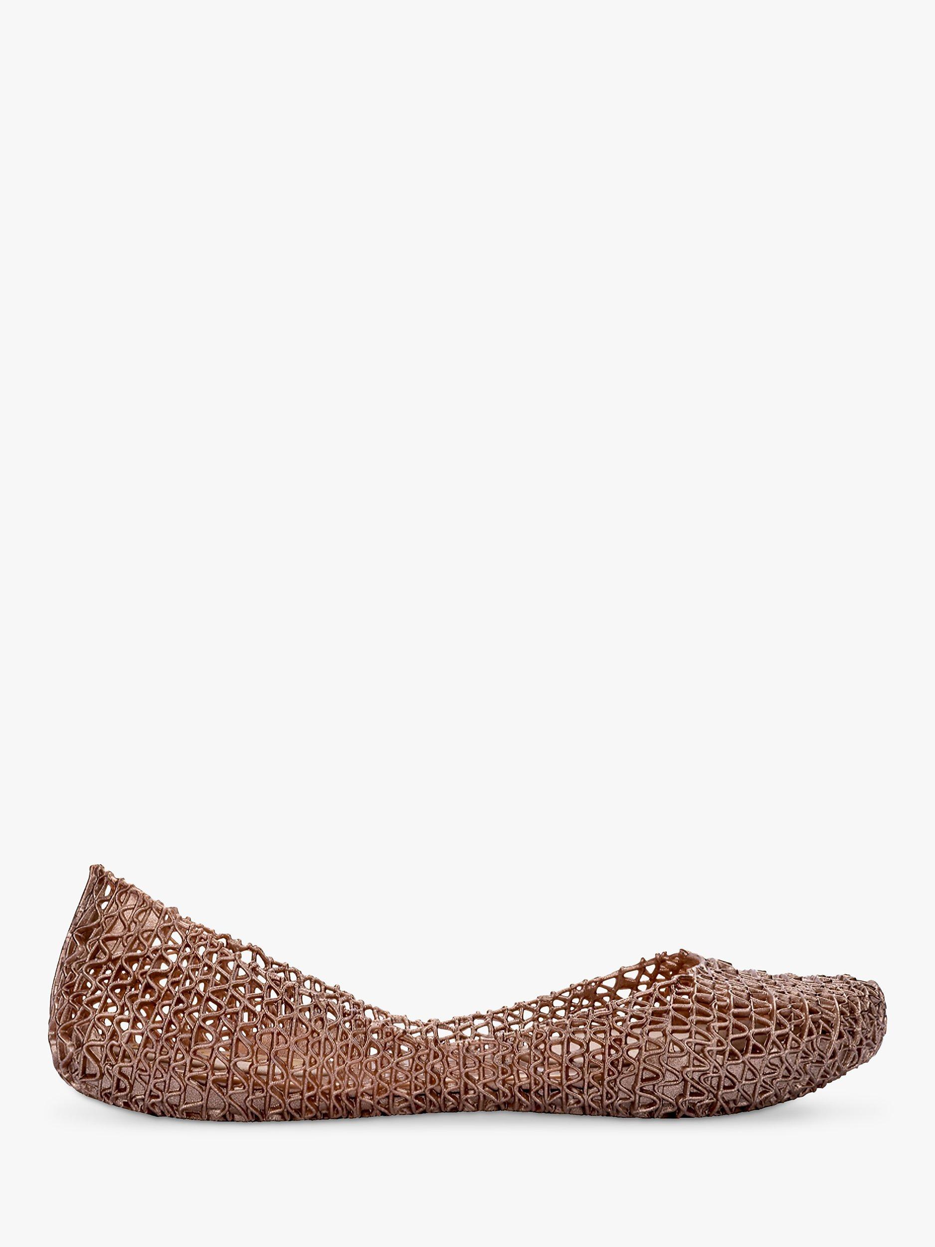 Product image 1 of 4, which shows Melissa  Campana Papel Ballerina Pumps, Rose, 3