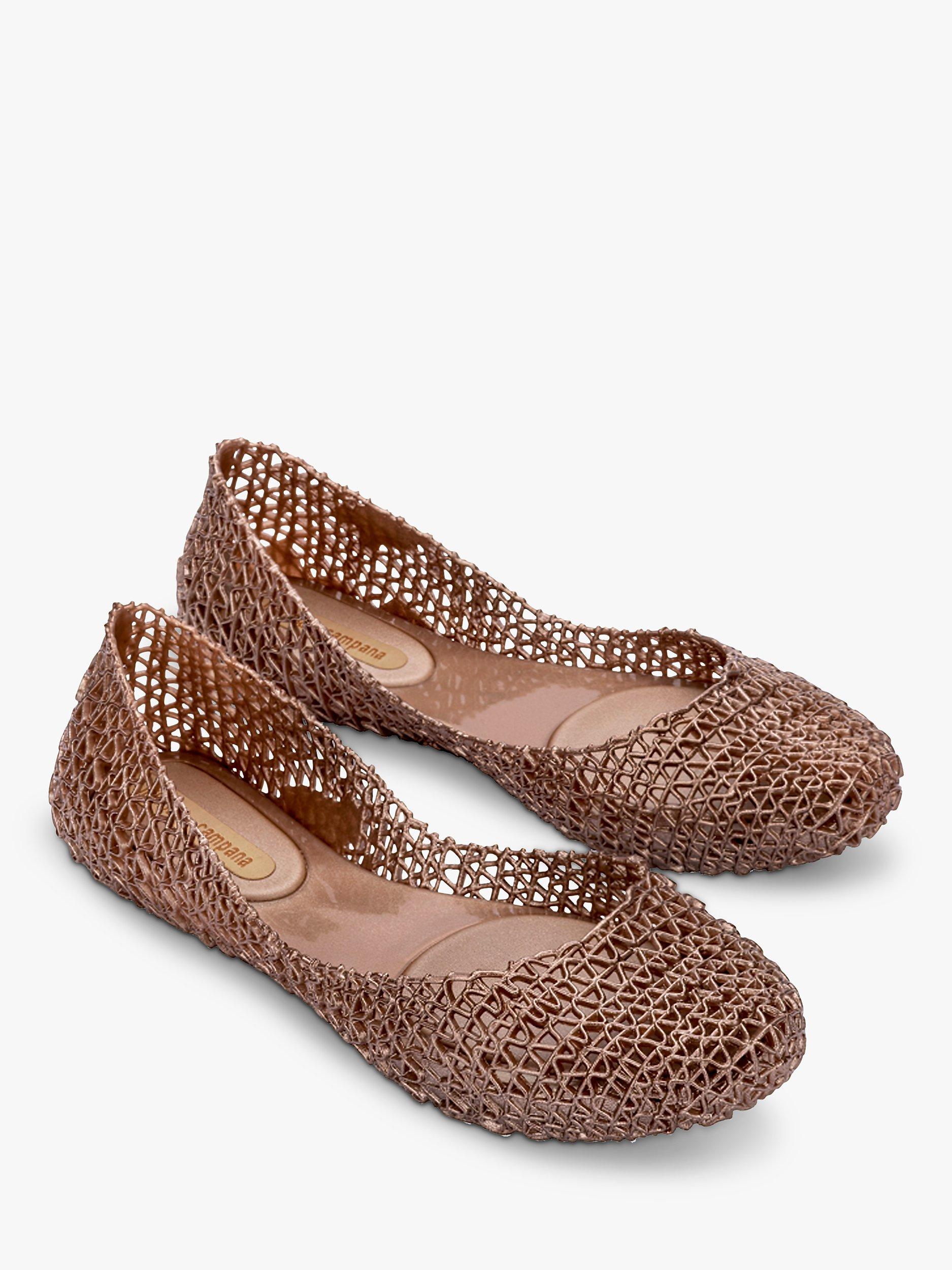 Product image 4 of 4, which shows Melissa  Campana Papel Ballerina Pumps, Rose, 3