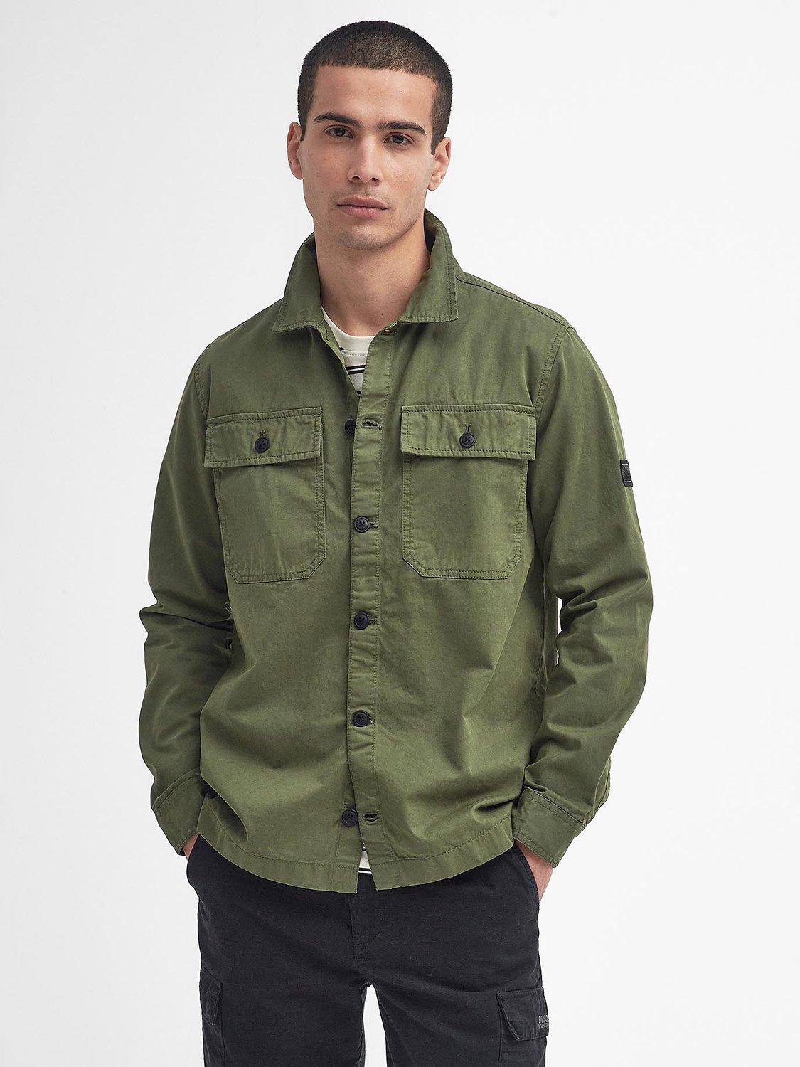 Barbour International Arlo Cotton Overshirt, Burnt Olive