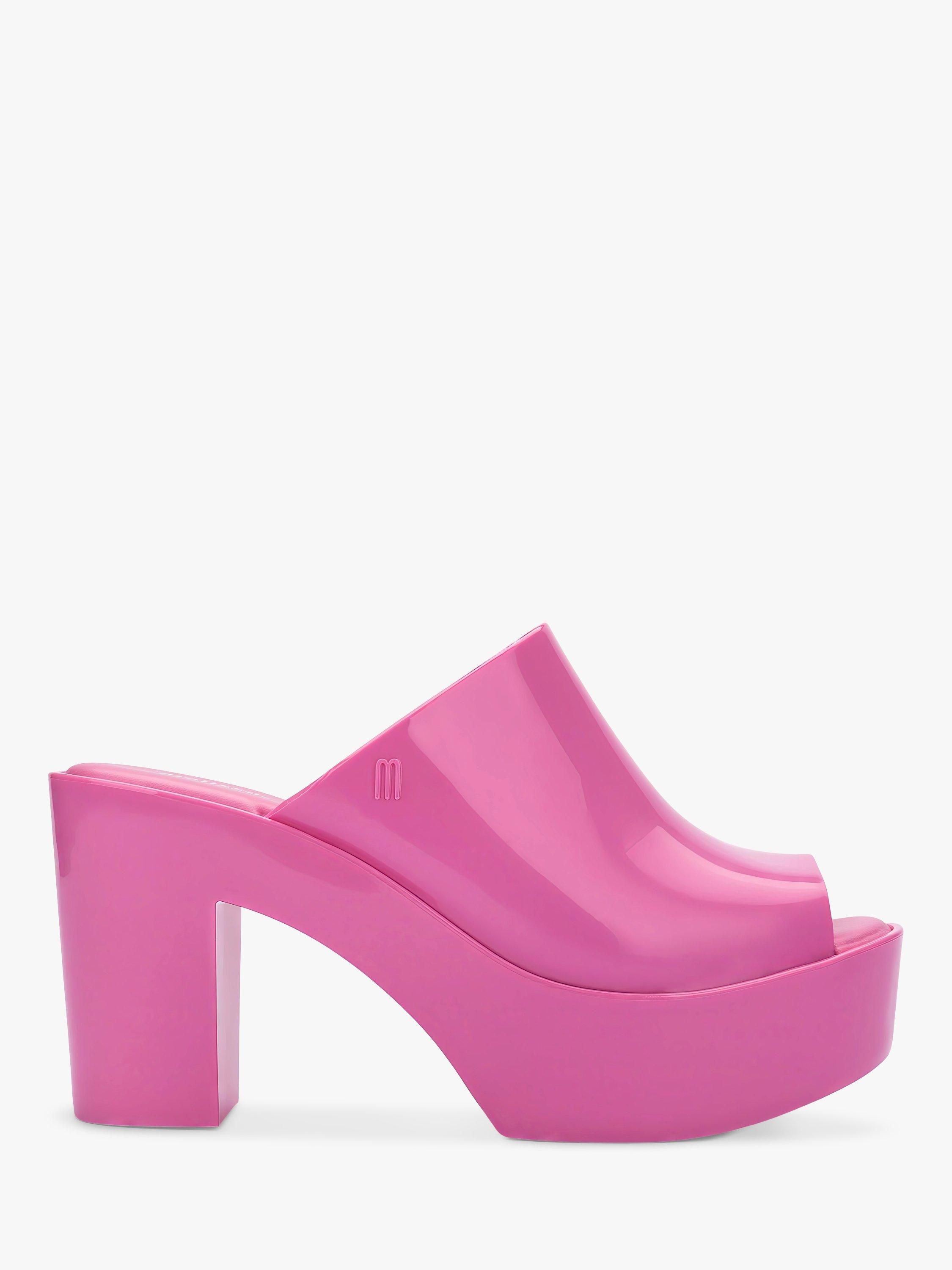 Product image 1 of 4, which shows Melissa Mule Heeled Sandals, Pink, 3