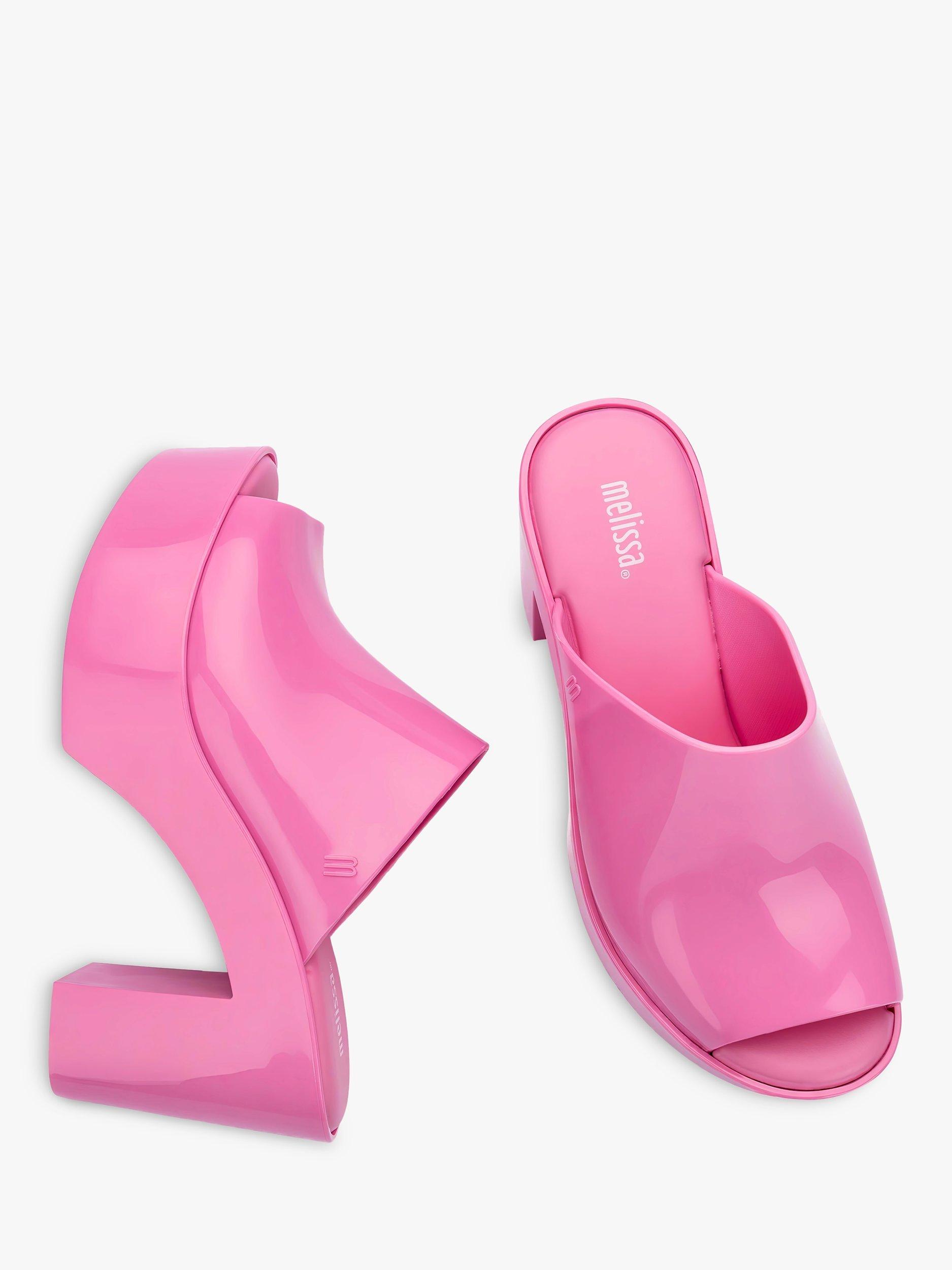 Product image 4 of 4, which shows Melissa Mule Heeled Sandals, Pink, 3