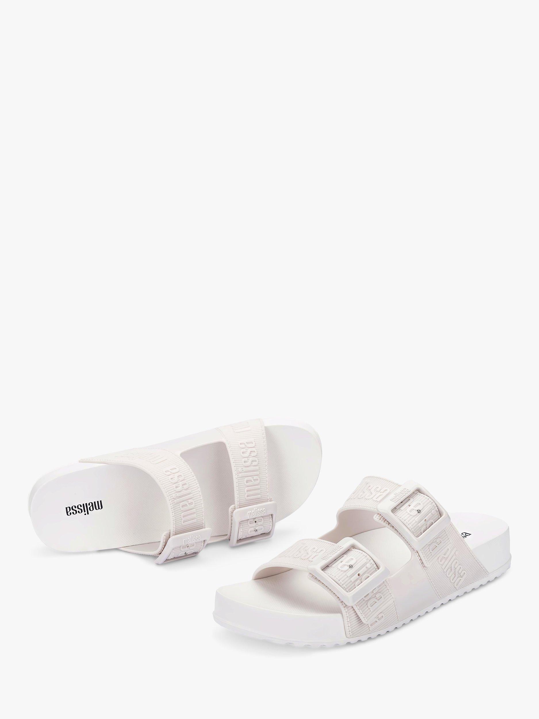 Product image 2 of 3, which shows Melissa Cozy Slide M-Lover Sandals, White, 3