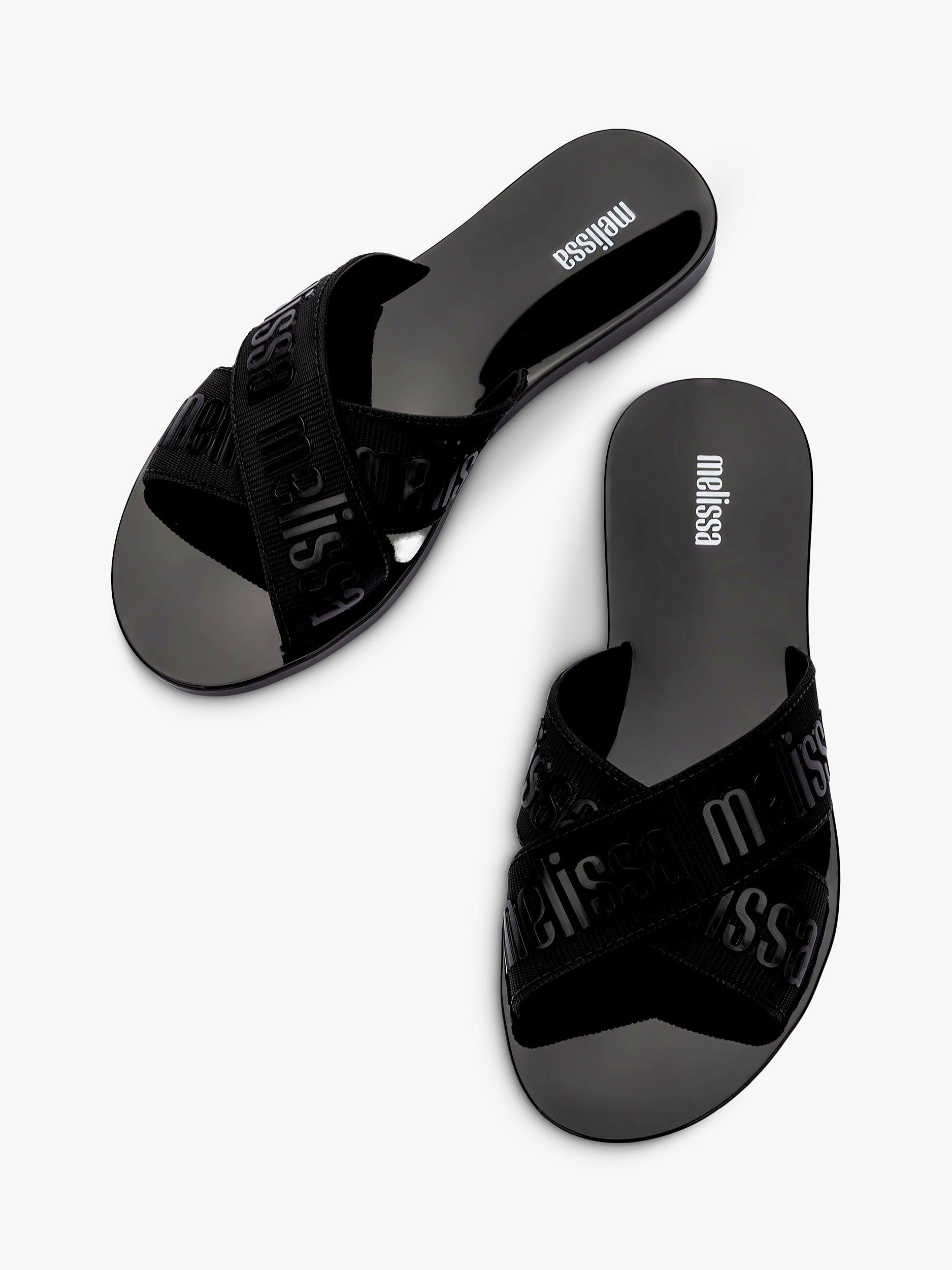 Product image 2 of 3, which shows Melissa M Lover Slider Sandals, Black, 3