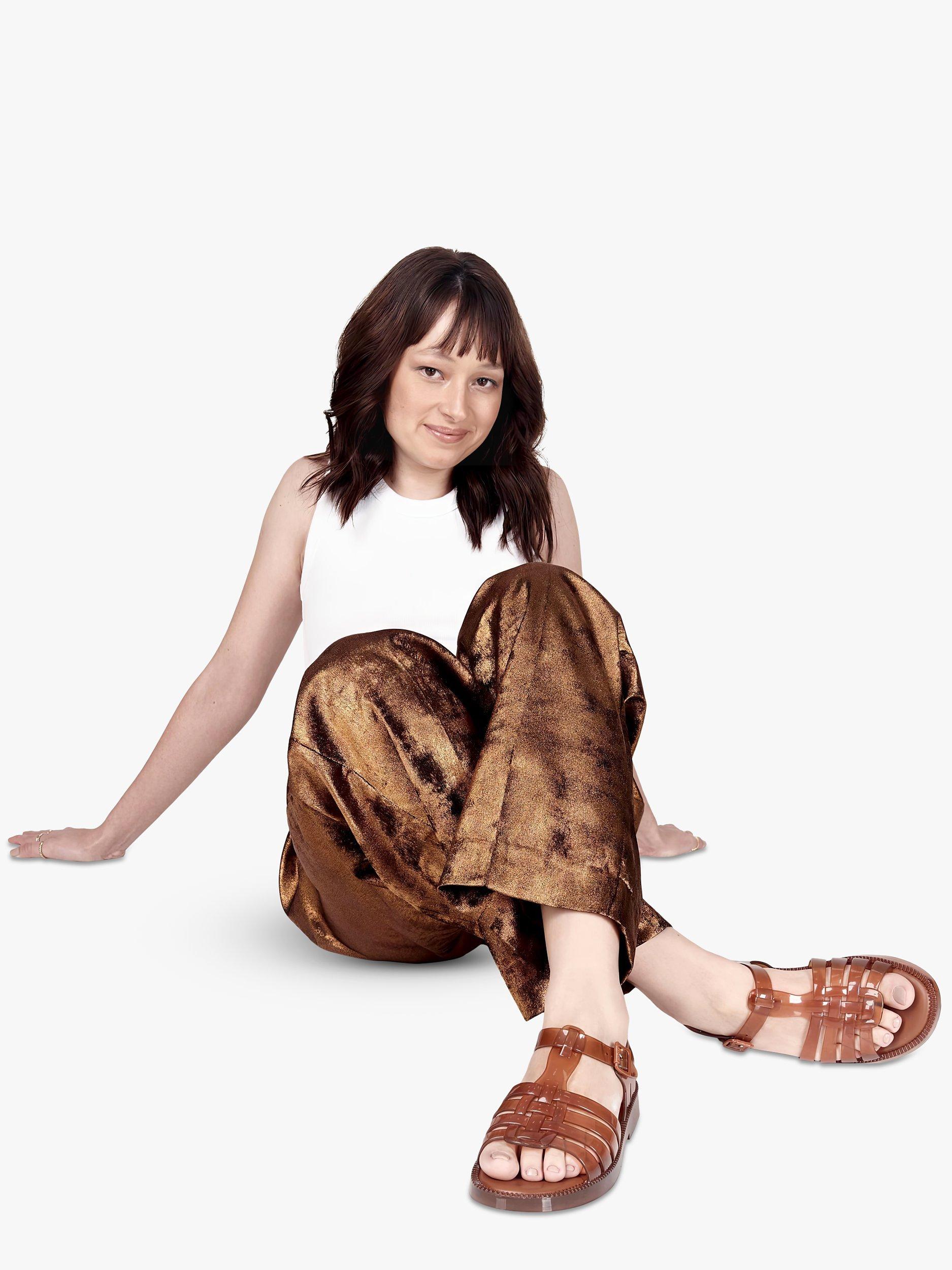 Product image 5 of 5, which shows Melissa  Possession Fresh Strappy Sandals, Brown, 3