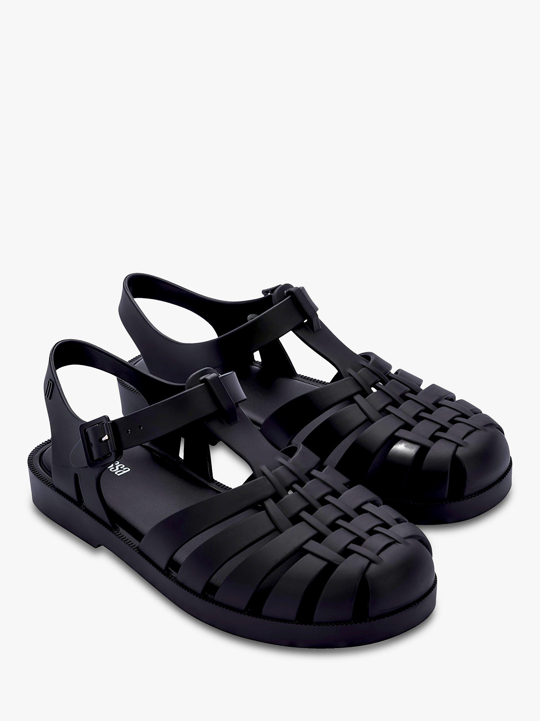 Product image 4 of 6, which shows Melissa Possession Jelly Fisherman Sandals, Black, 3