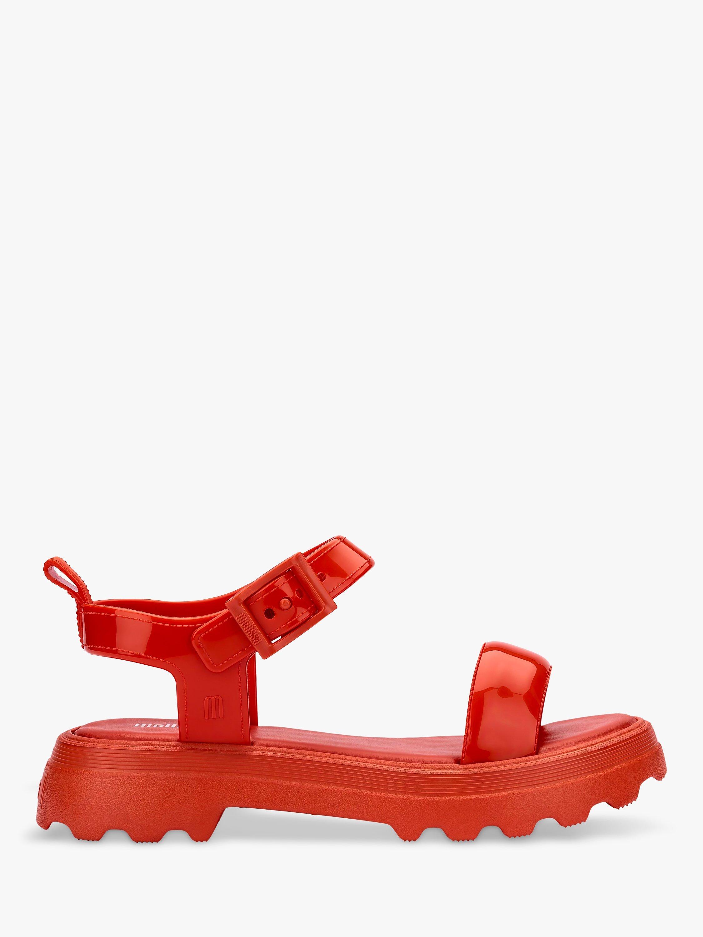 Product image 1 of 5, which shows Melissa Town Strappy Sandals, Red, 3