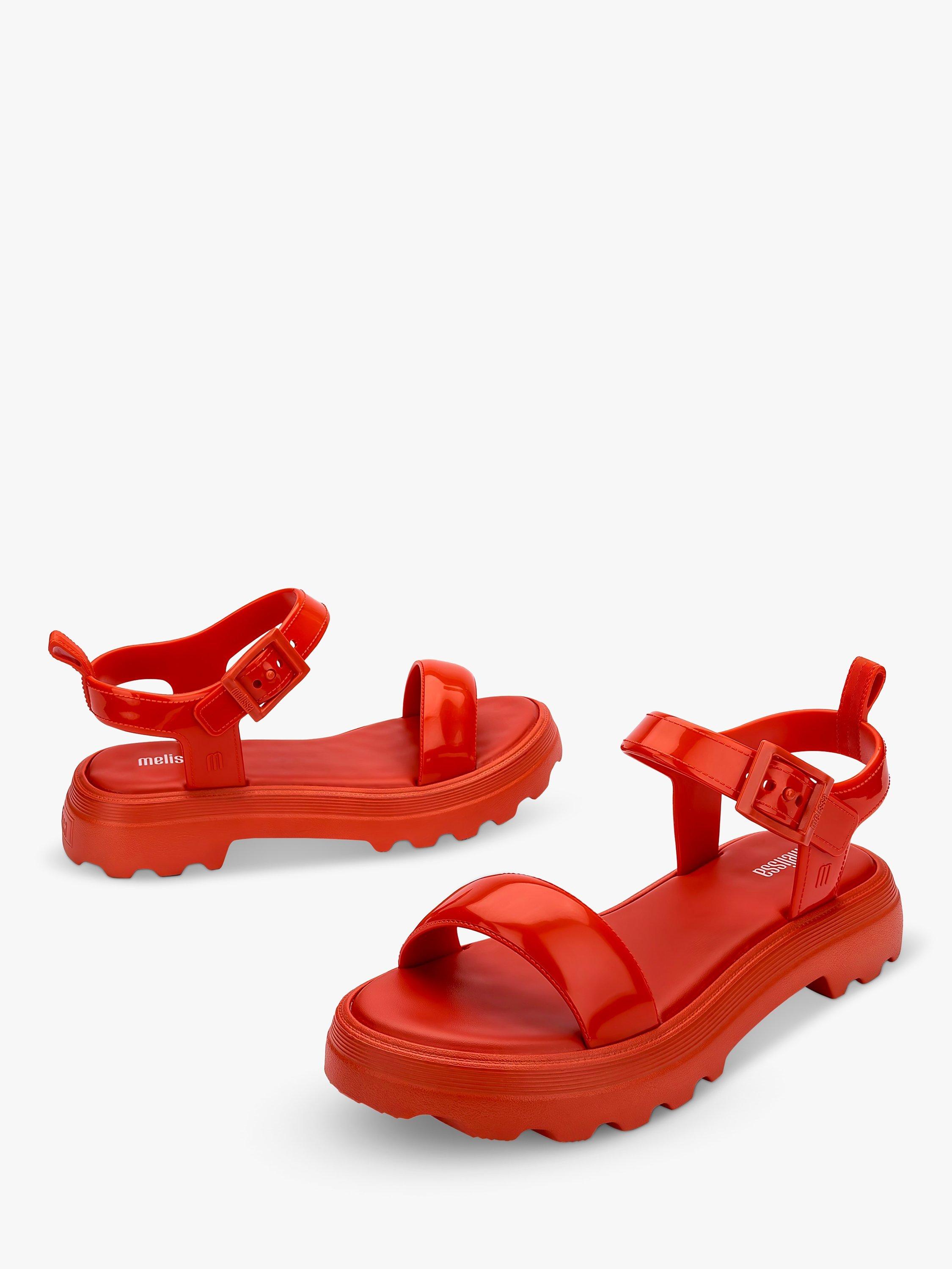 Product image 3 of 5, which shows Melissa Town Strappy Sandals, Red, 3