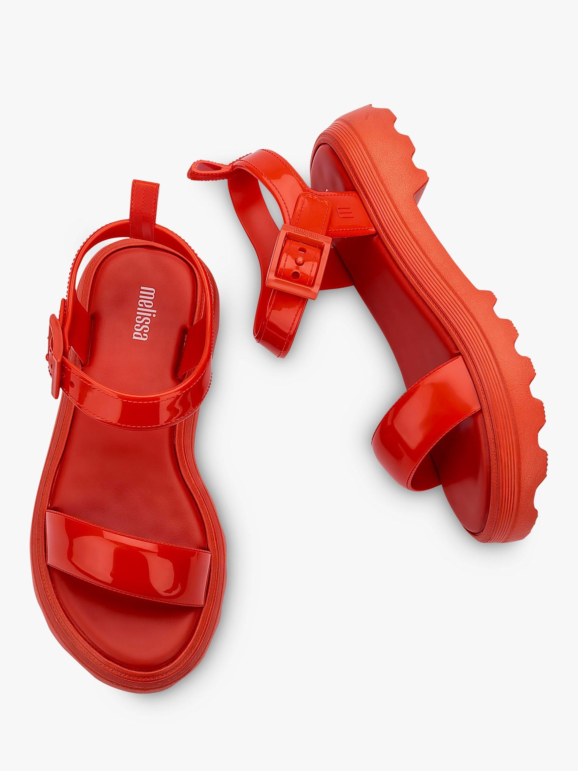 Product image 4 of 5, which shows Melissa Town Strappy Sandals, Red, 3
