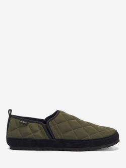Barbour Hall Quilted Slippers, Olive, Olive