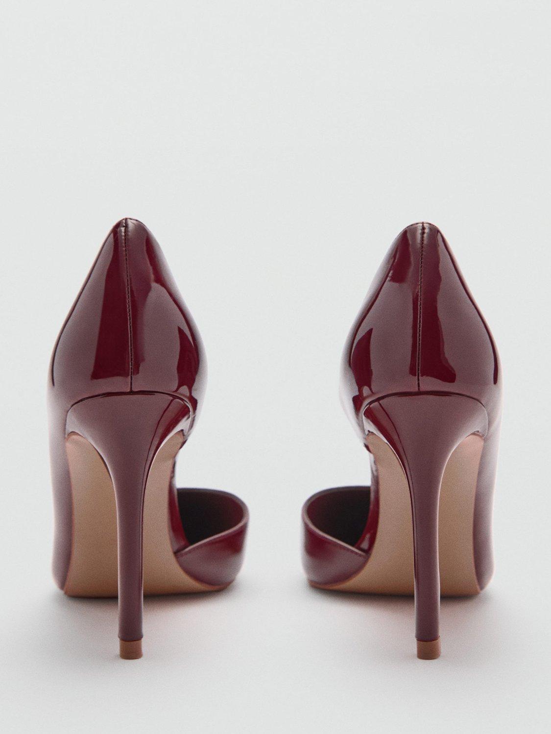 Dark red court shoes best sale