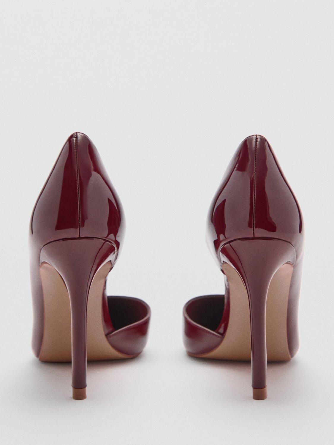 Dark red court shoes best sale