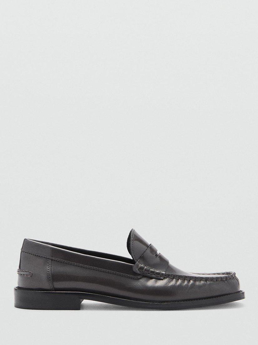 Mango Carol Leather Mocassin Loafers