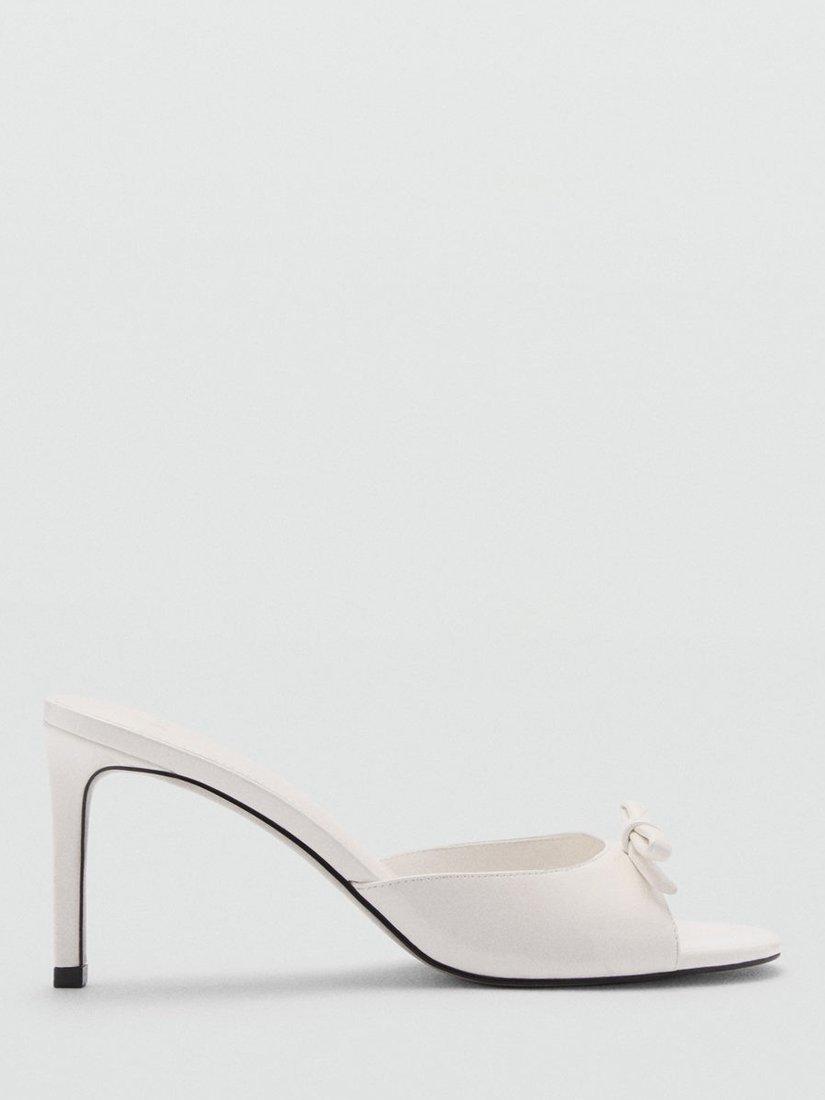 Mango Noemi Bow Detail Sandals White