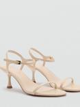 Mango Flare Heeled Sandals, Cream