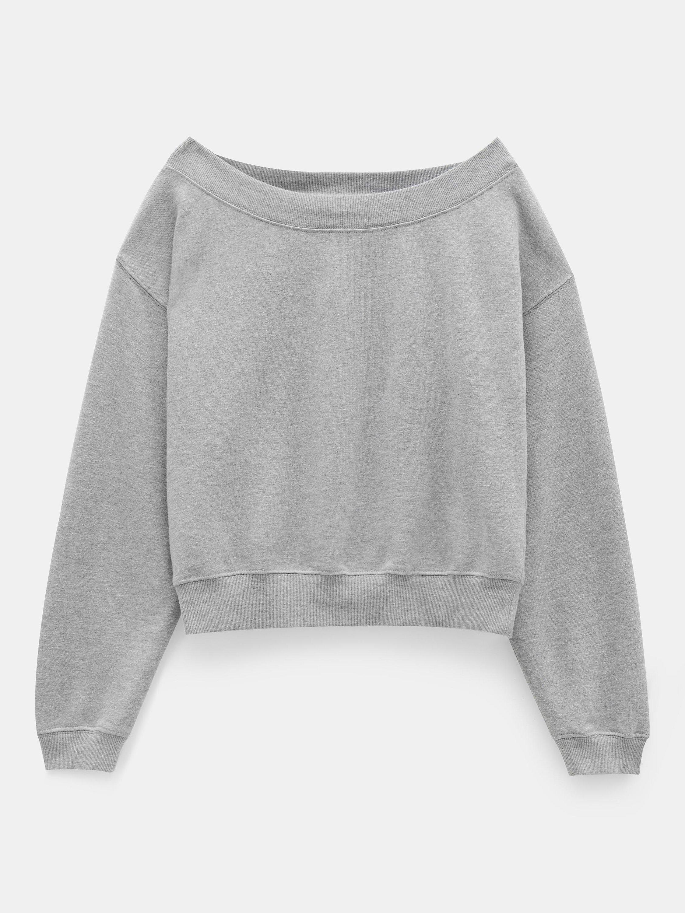 Product image 3 of 4, which shows HUSH Carlota Relaxed Fit Sweatshirt, Grey Marl, L