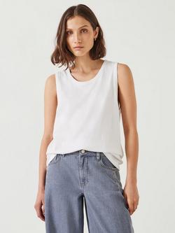 HUSH Carla Relaxed Tank Top, White