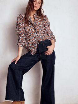 Boden High Rise Wide Leg Jeans, Indigo