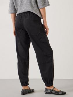 HUSH Ava Washed Cargo Trousers - view 2, Washed Black