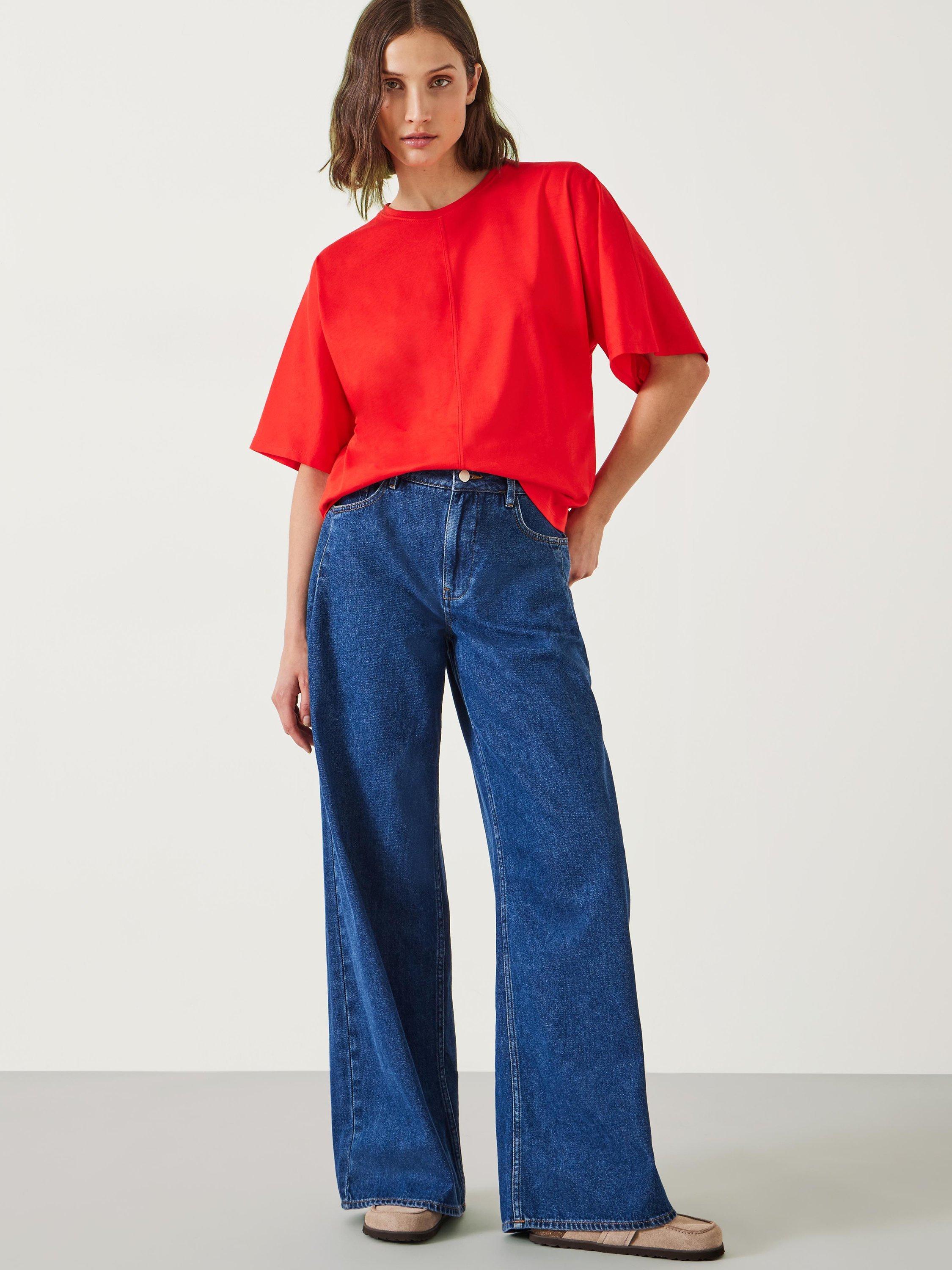 Product image 5 of 5, which shows HUSH Tamara Relaxed T-Shirt, Bright Red, XXS-XS