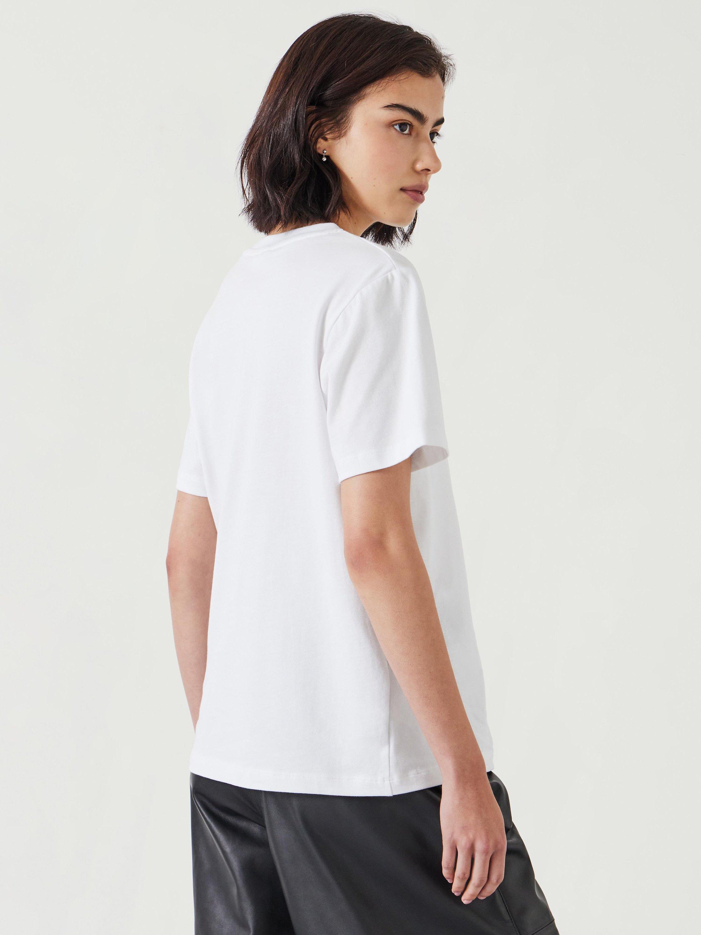 Product image 3 of 5, which shows HUSH Moderately Social T-Shirt, White, L