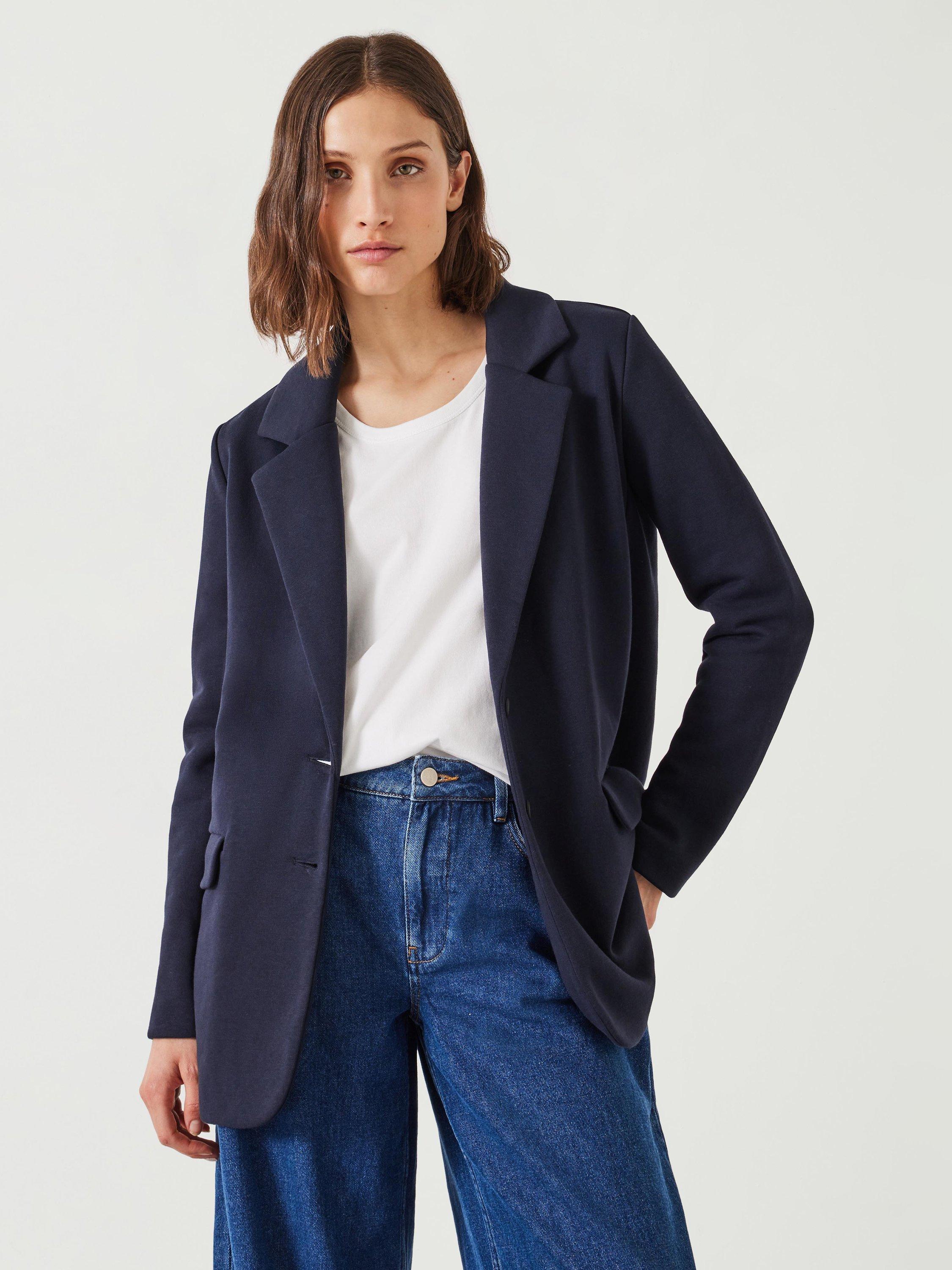HUSH Emery Jersey Blazer, Navy