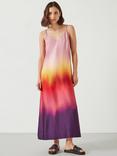 HUSH Leanne Slip Maxi Dress, Sunset Ombre