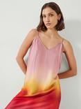 HUSH Leanne Slip Maxi Dress, Sunset Ombre