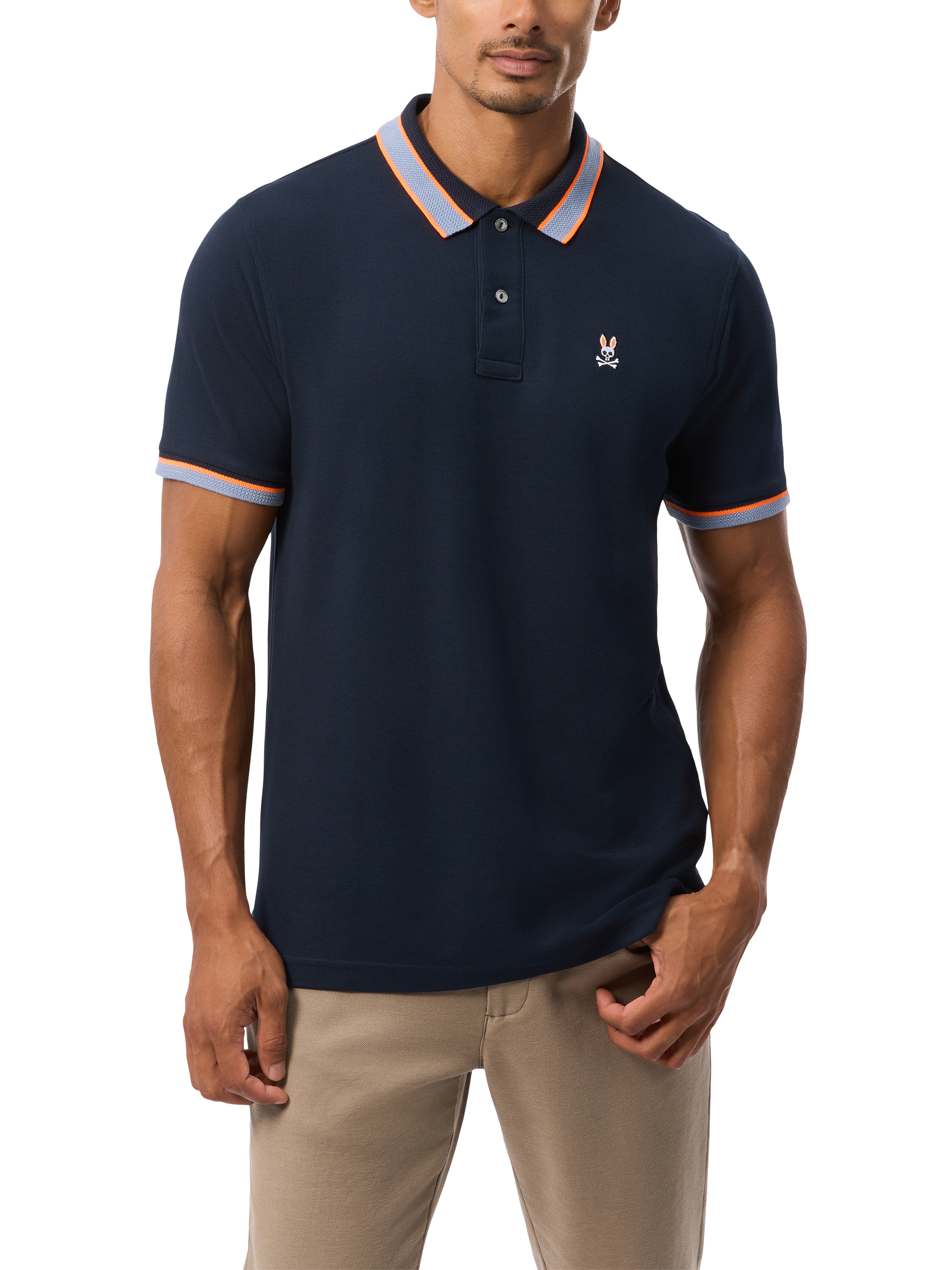 Psycho Bunny Medina Pique Polo Top, Navy