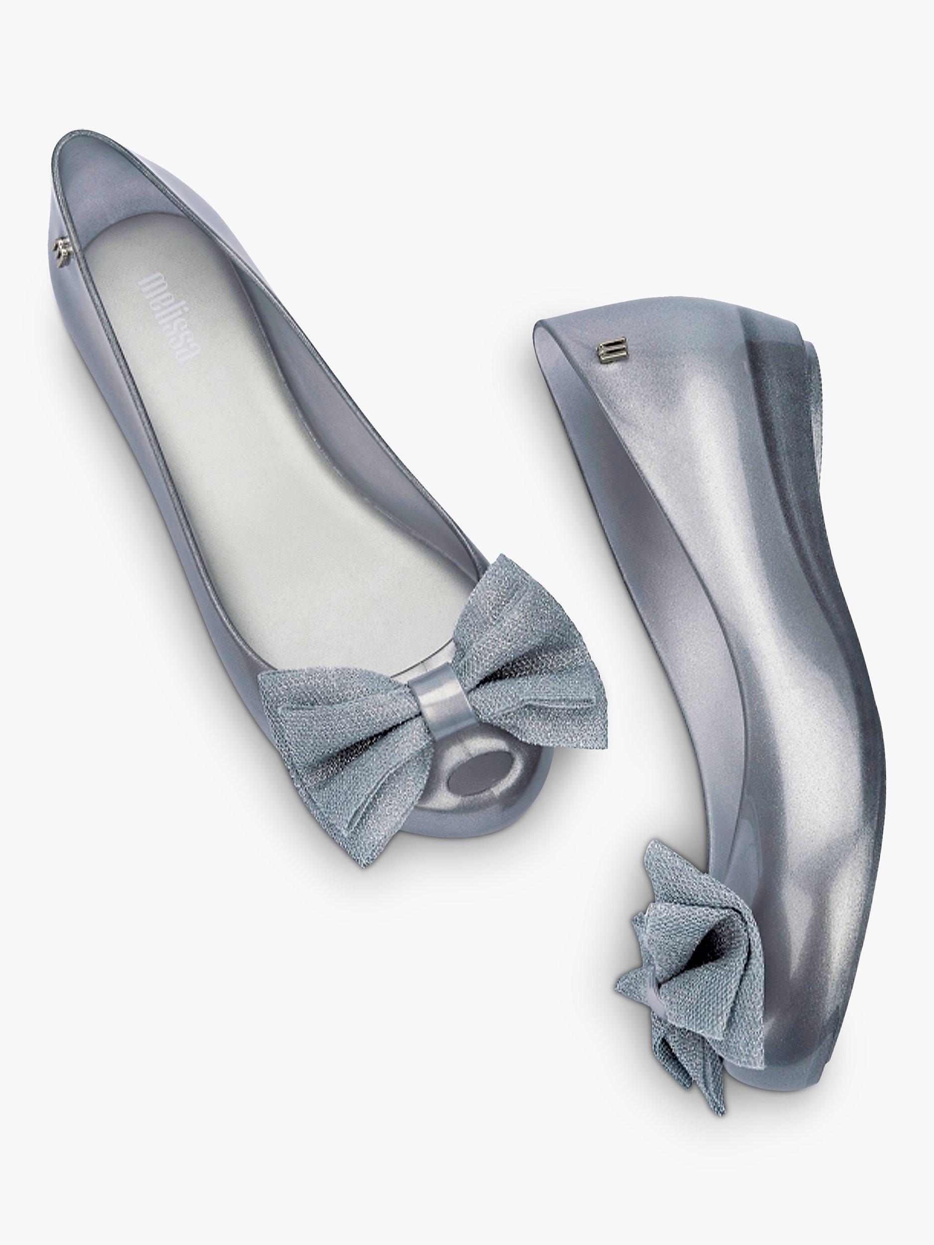Product image 3 of 4, which shows Melissa Ultragirl Patent Ballerina Pumps, Metallic Silver, 3