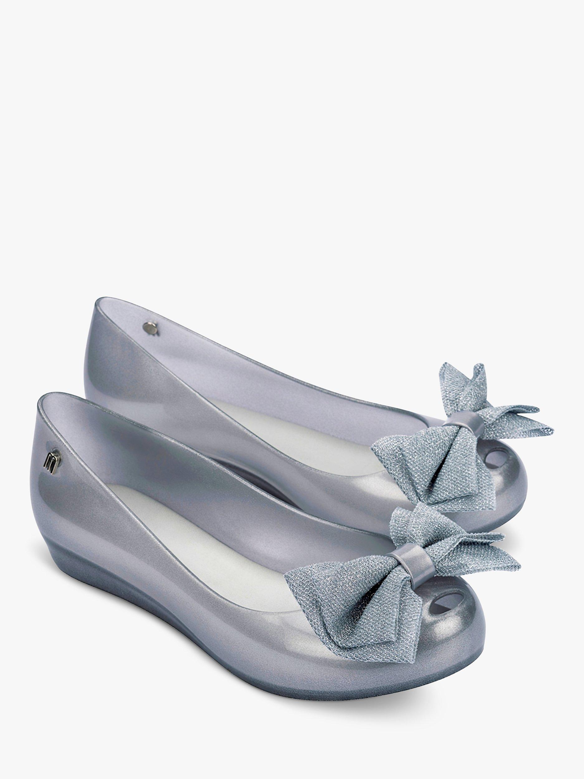 Product image 4 of 4, which shows Melissa Ultragirl Patent Ballerina Pumps, Metallic Silver, 3
