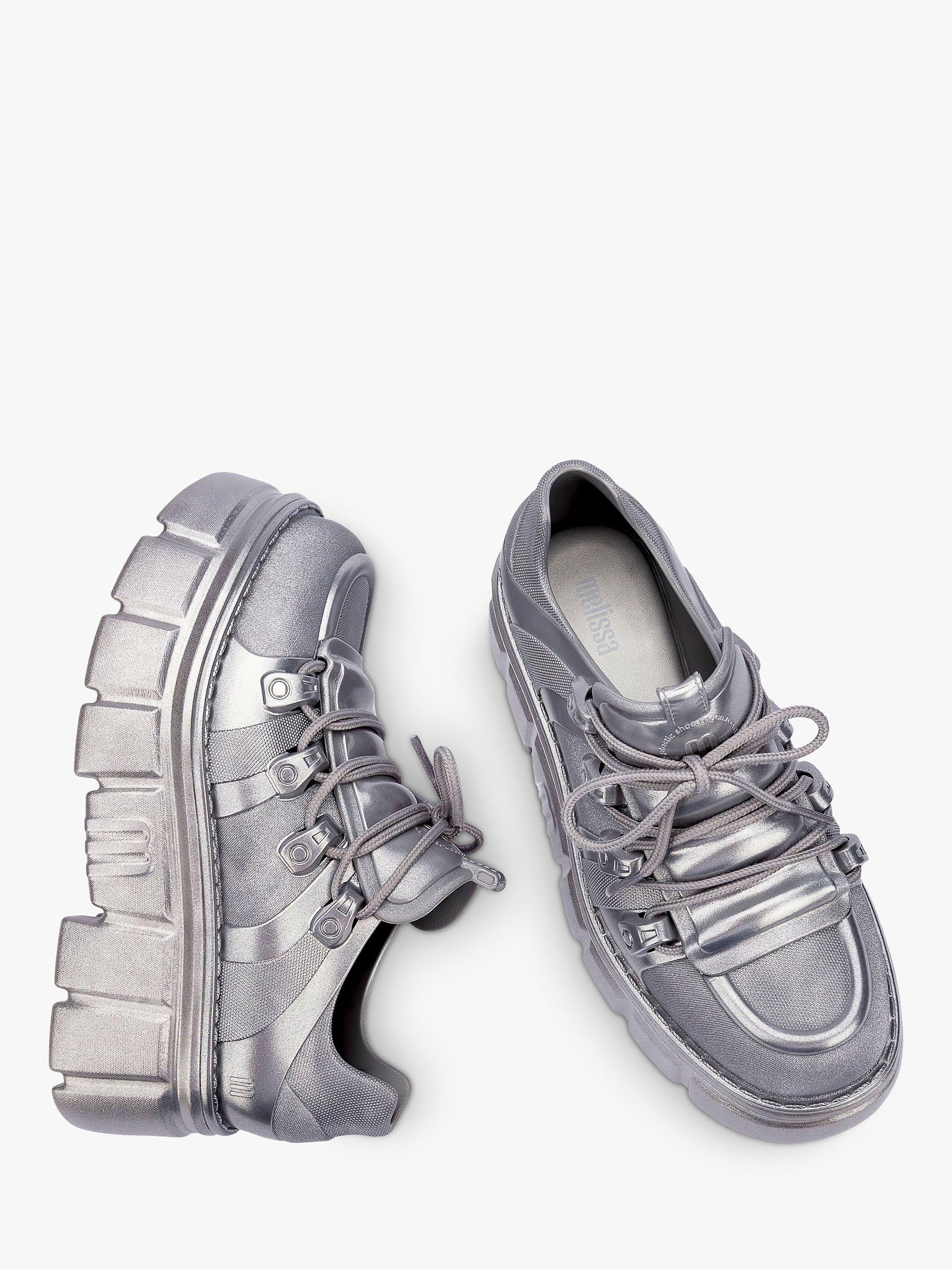 Product image 3 of 3, which shows Melissa Rebel Boots, Silver, 3