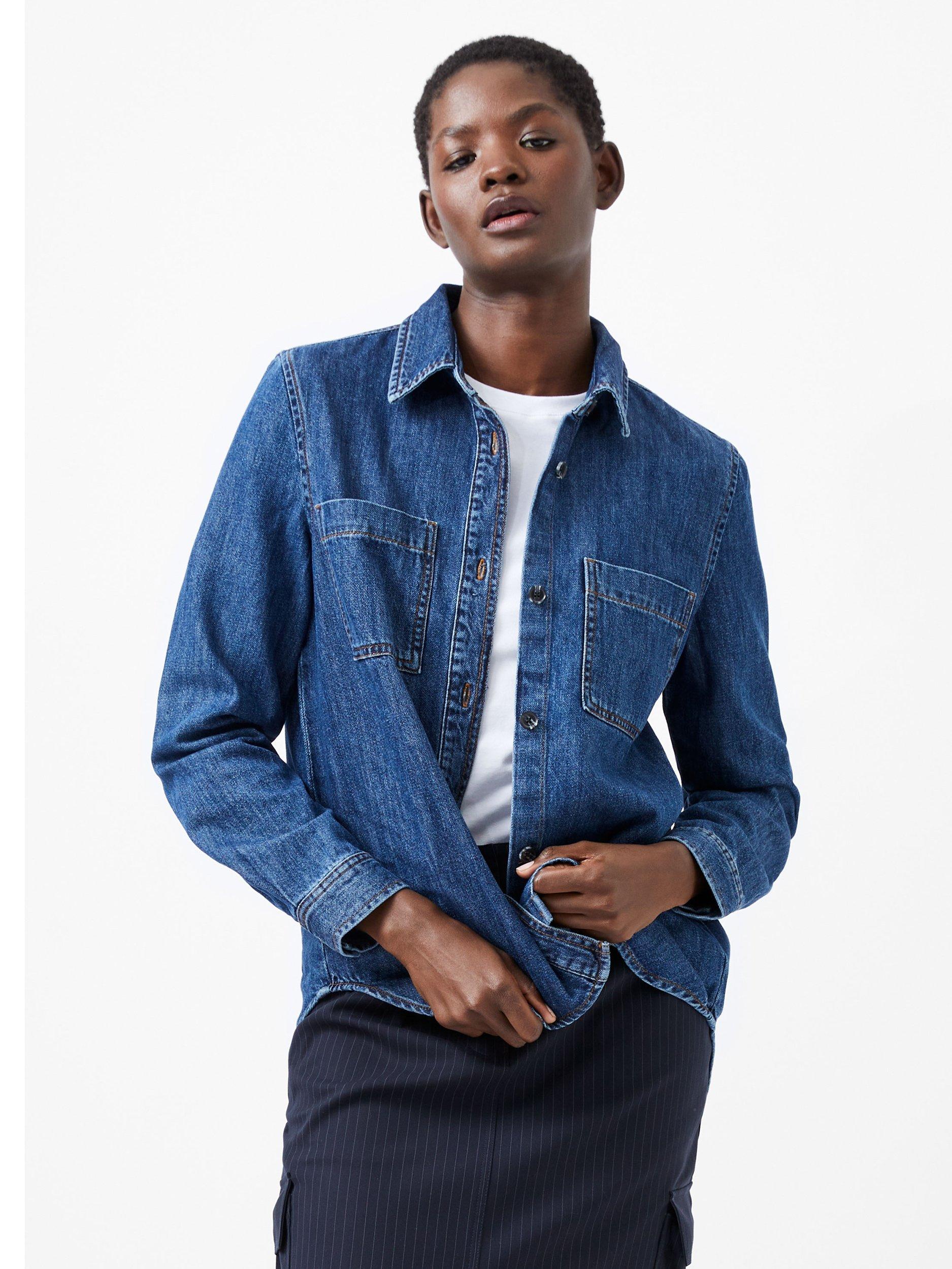 French Connection Finley Denim Shirt, Blue