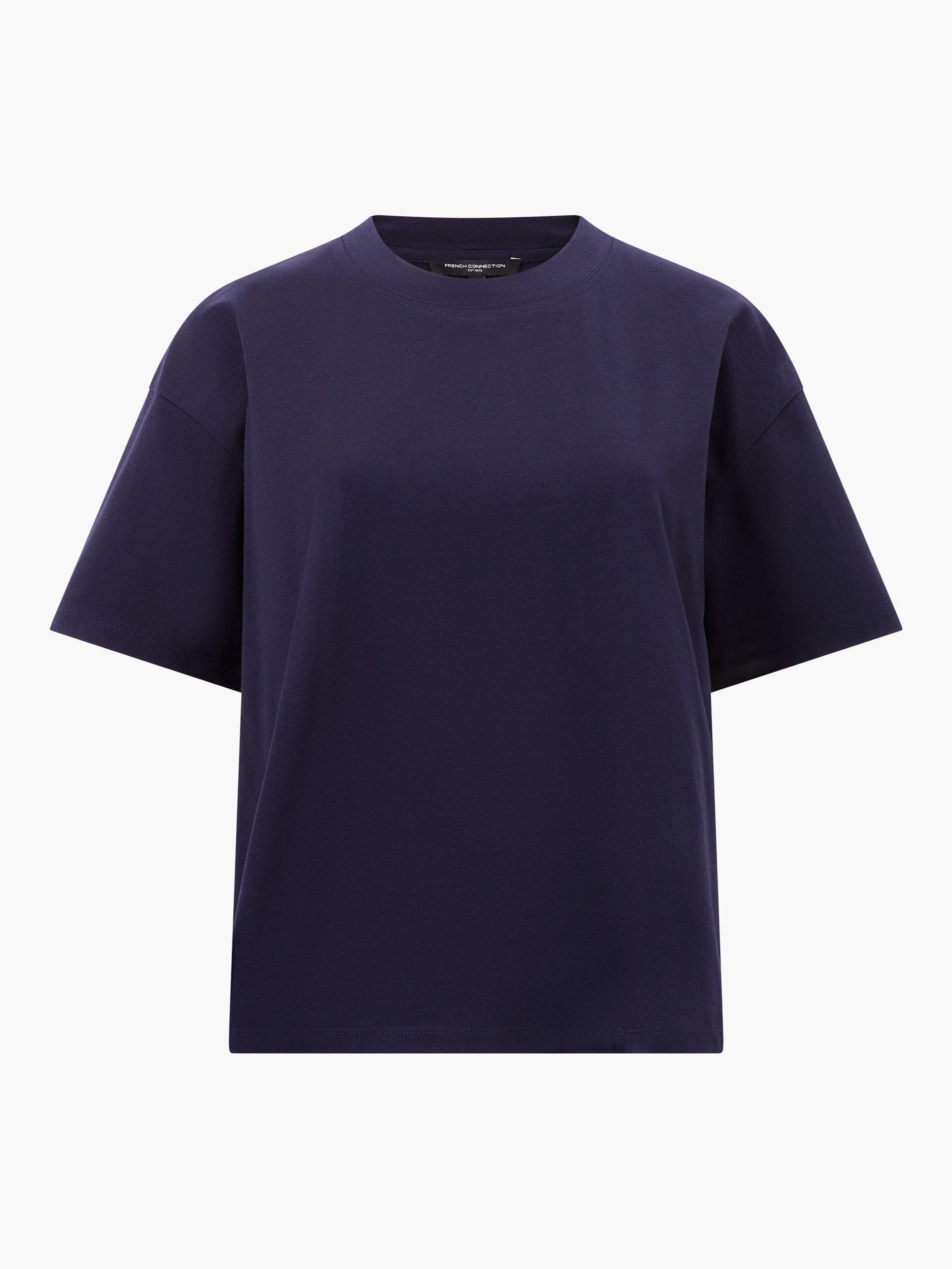 Product image 3 of 3, which shows French Connection Rallie Boxy Fit T-Shirt, Marine, XS