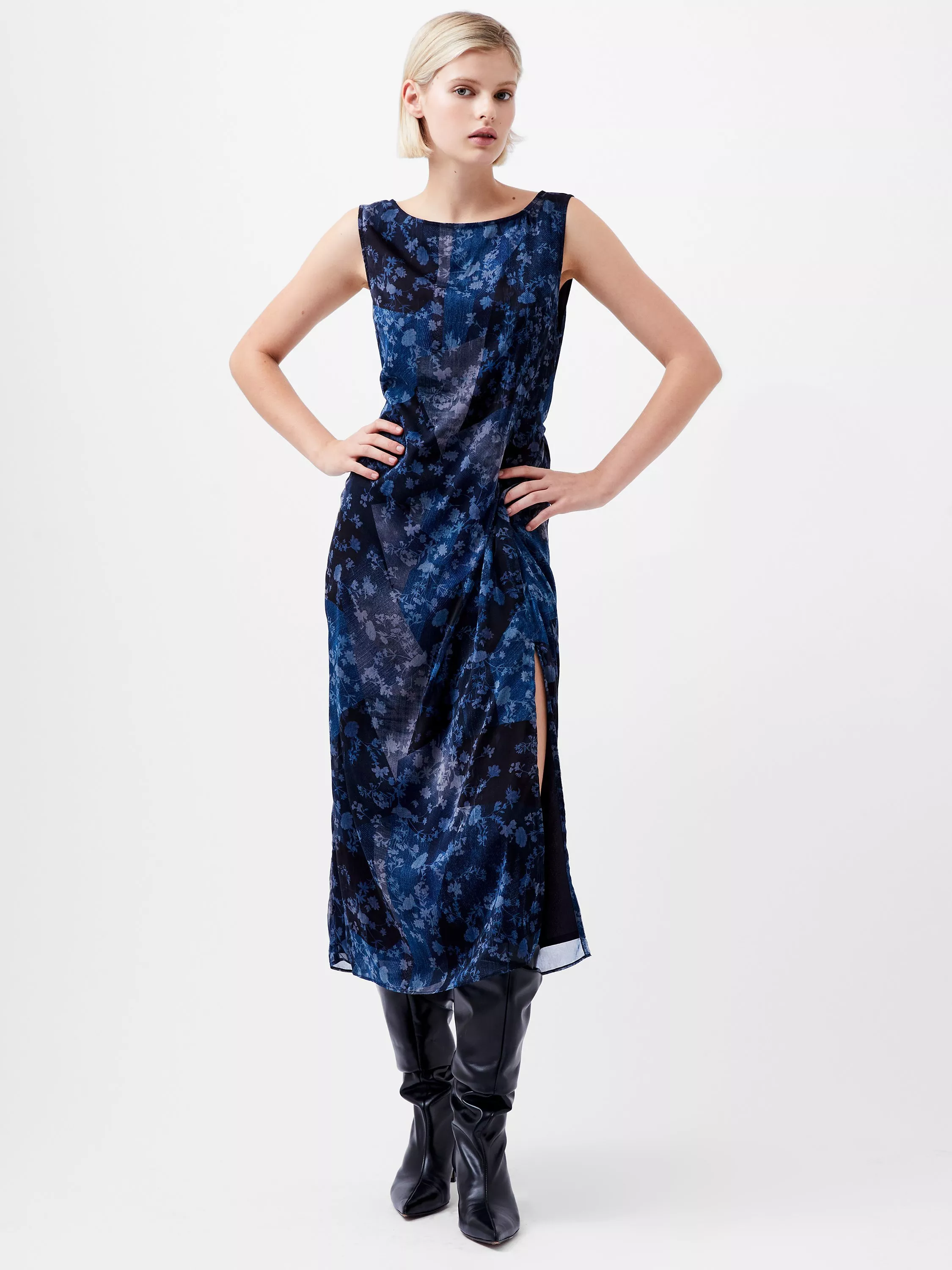 French Connection Dawn Hallie Dress Blue Multi