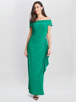 Gina Bacconi Jodie Asymmetric Dress, Jade, Jade