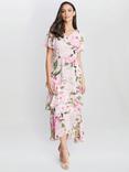 Gina Bacconi Olivia Floral Dress, Blush