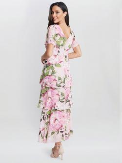 Gina Bacconi Olivia Floral Dress, Blush - view 2, Blush