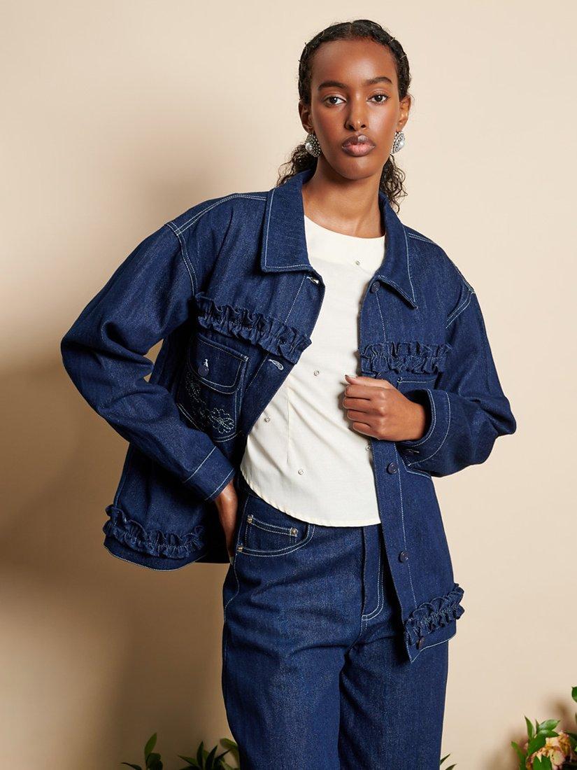 Product image 1 of 6, which shows Sister Jane Dream Rosie Denim Jacket, Blue, 10