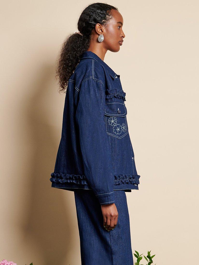 Product image 3 of 6, which shows Sister Jane Dream Rosie Denim Jacket, Blue, 10