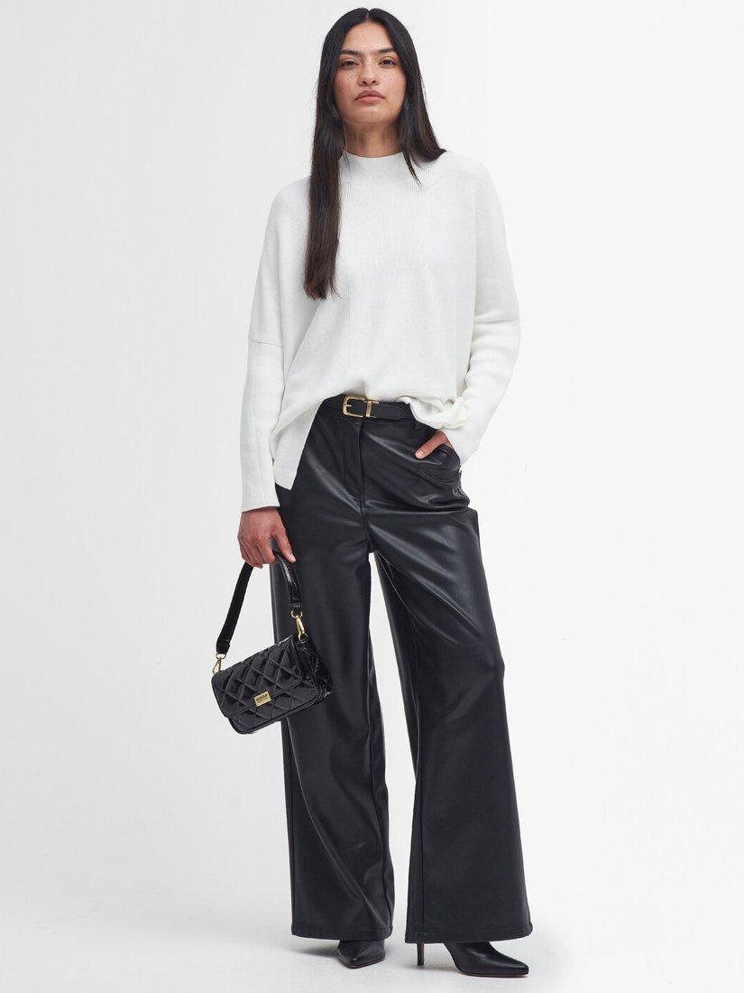 Barbour International Sunita High Neck Jumper, Off White
