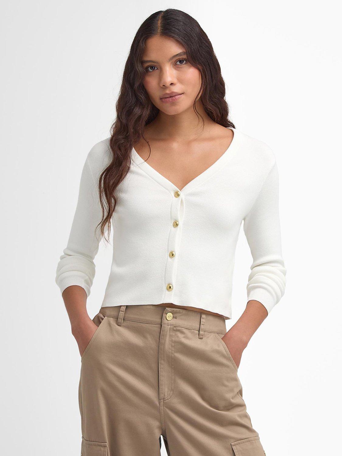 Barbour International Aria Cardigan, Off White