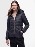 Barbour International Island Quilted Jacket, Black/Black