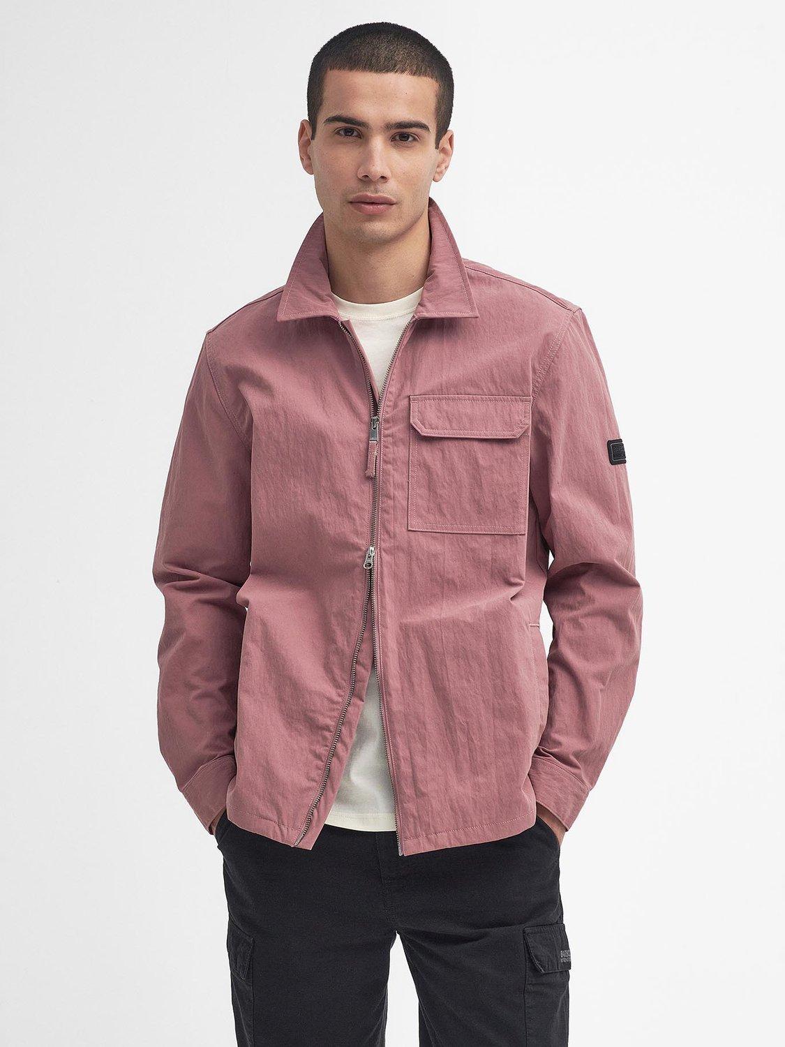 Barbour International Maze Overshirt, Granite Pink