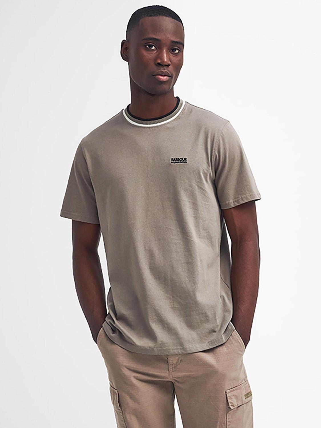 Barbour International Buxton Tipped T-Shirt, Brindle