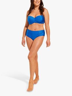 Seaspray Bora Bora Gathered Midi Brief Bikini Bottoms, Blue - view 2, Blue