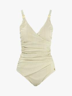Seaspray Athena Long Length Lurex Swimsuit, Champagne - view 2, Champagne
