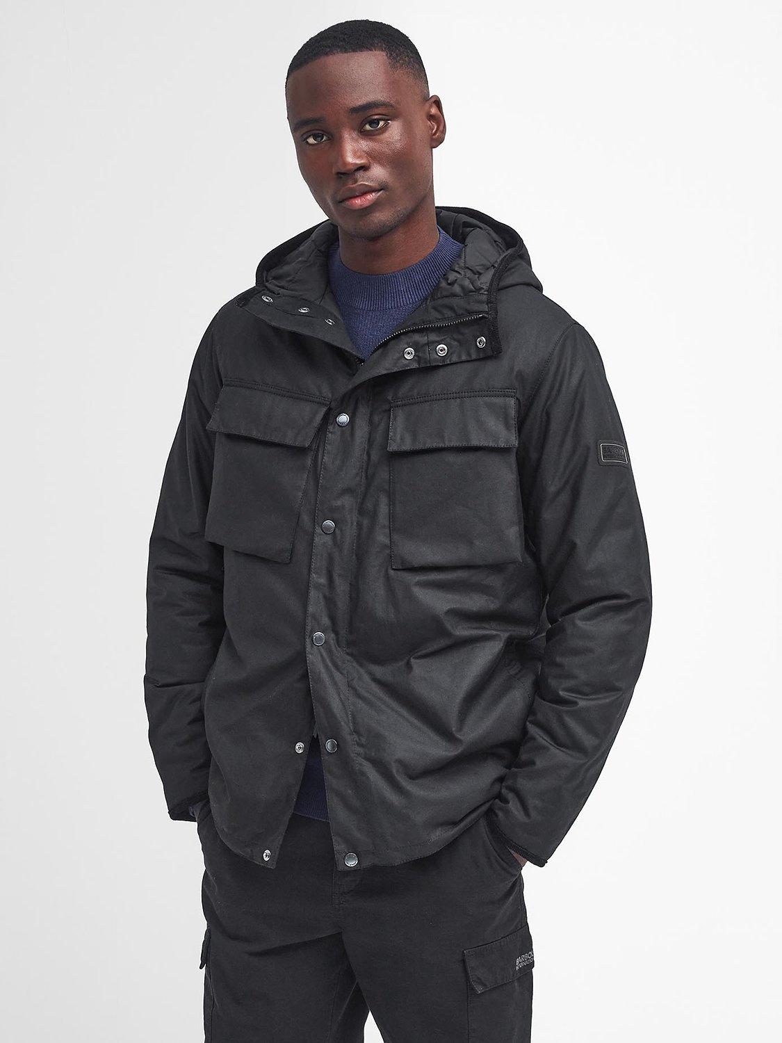 Barbour International Longwell Waxed Jacket Black