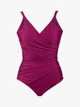 Seaspray Chloe Mock Wrap Long Length Swimsuit, Plum